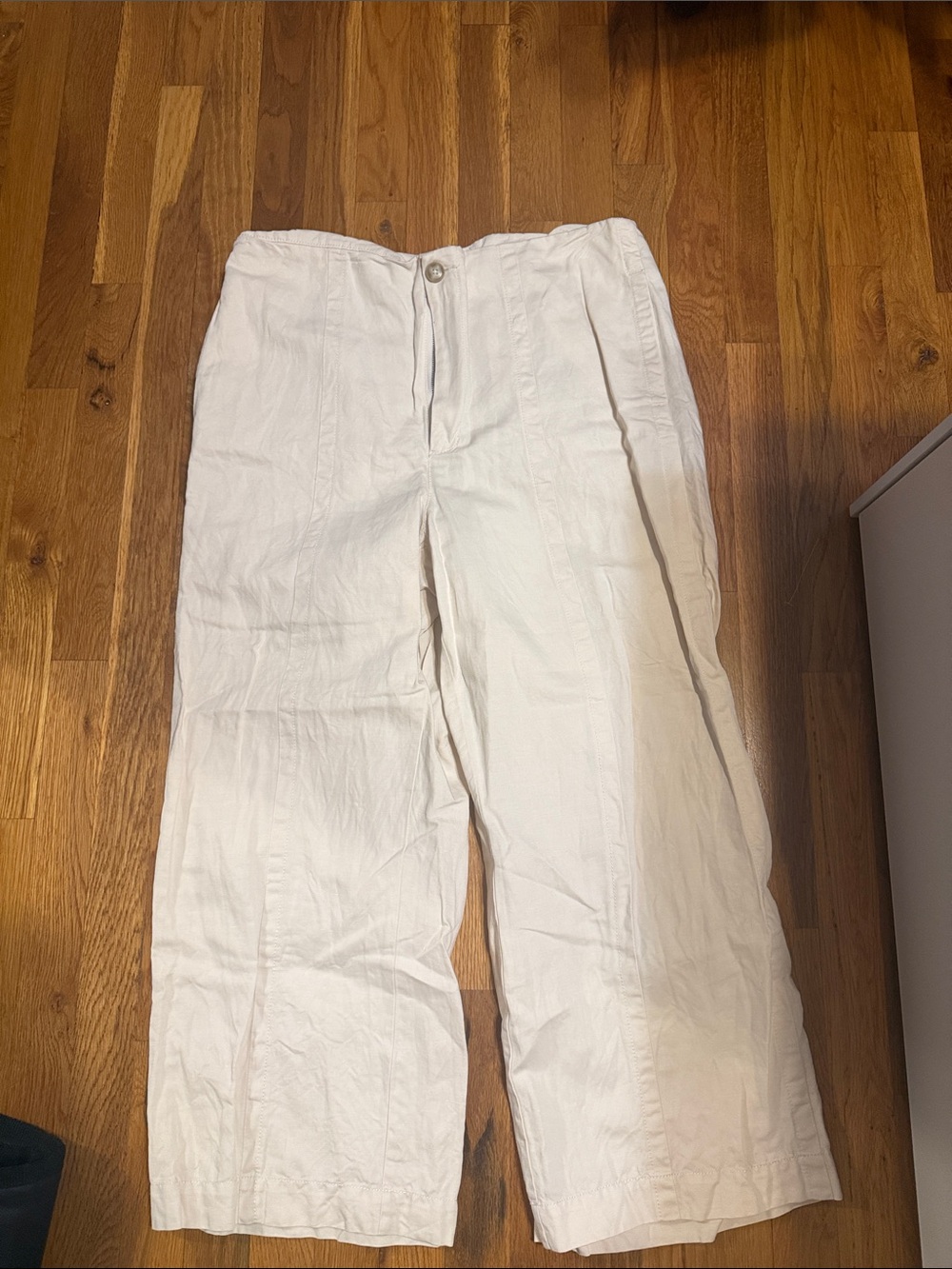 LOFT women’s White Wide-Leg Chinos
